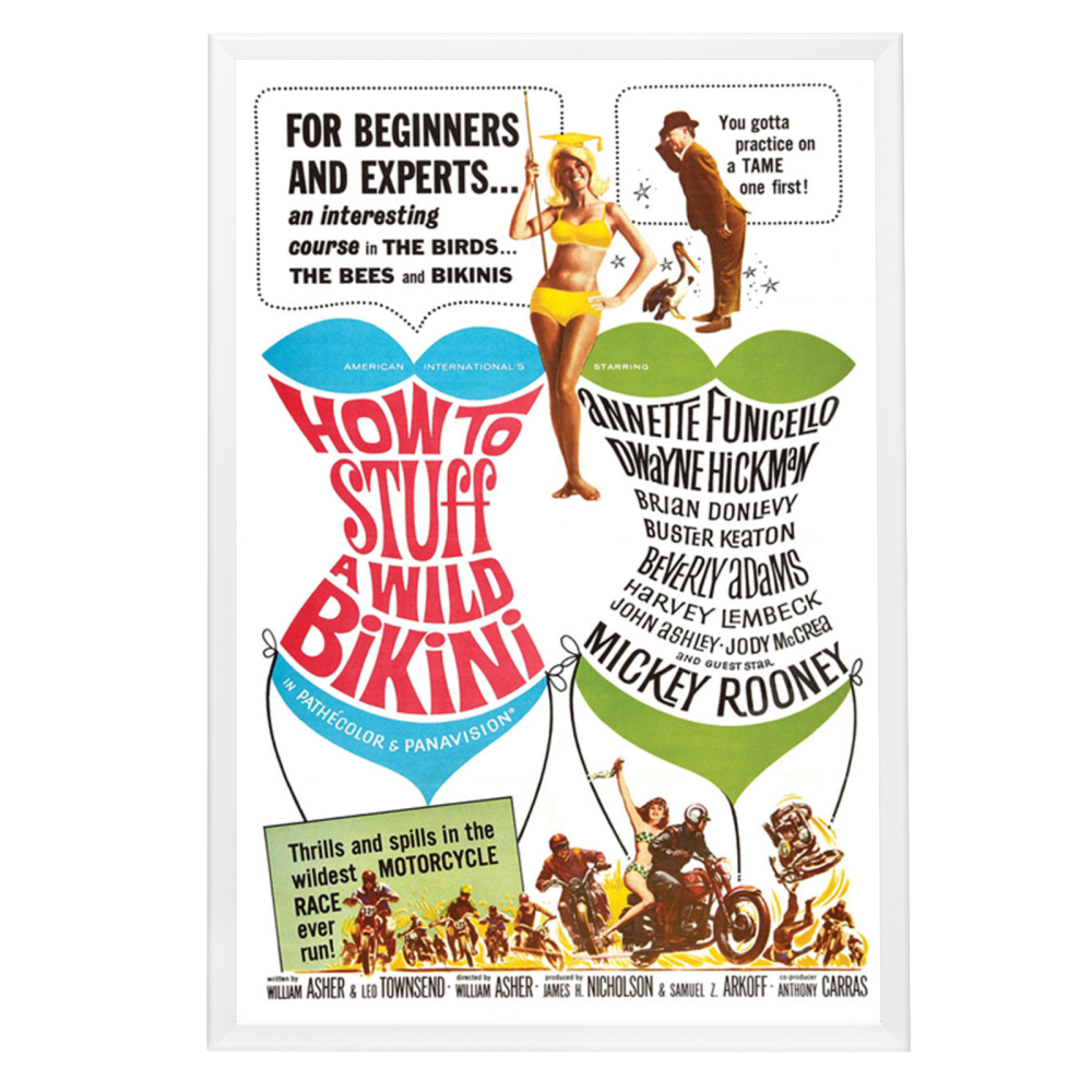 "How To Stuff A Wild Bikini" (1965) Framed Movie Poster