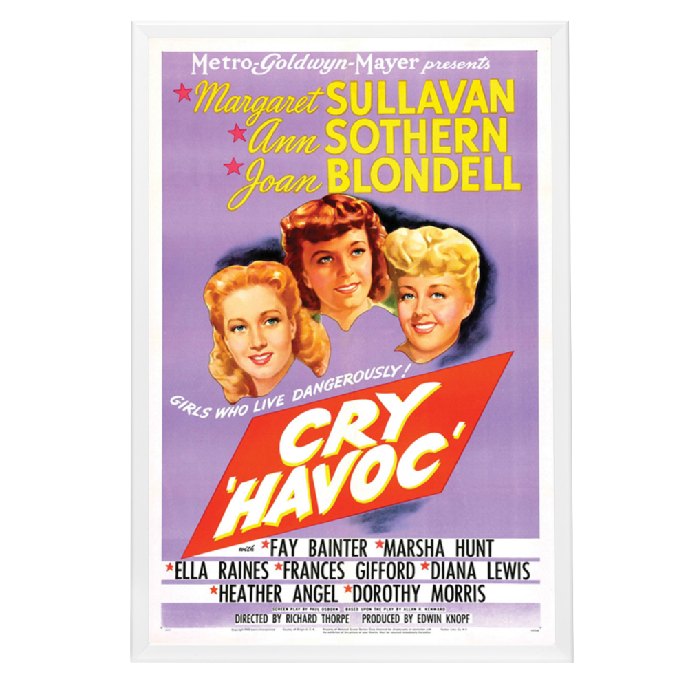 "Cry 'Havoc'" (1943) Framed Movie Poster