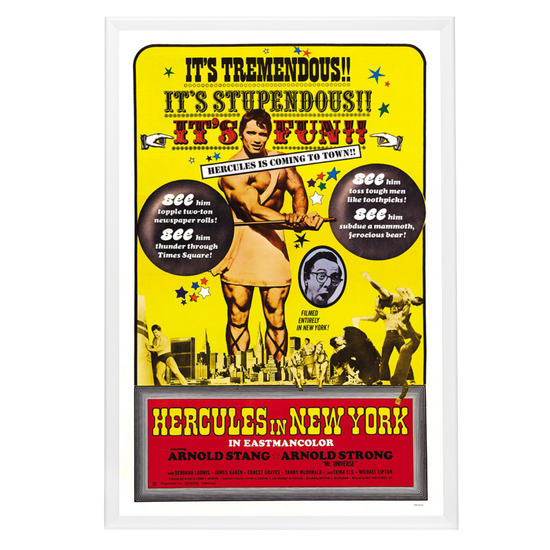 "Hercules In New York" (1970) Framed Movie Poster