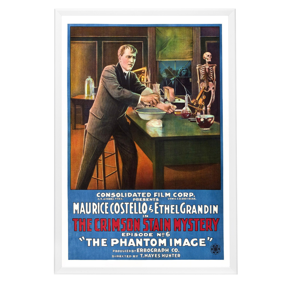 "Crimson Stain Mystery" (1916) Framed Movie Poster