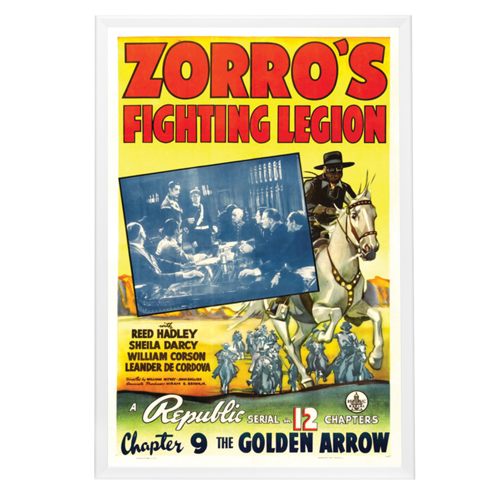 "Zorro's Fighting Legion" (1939) Framed Movie Poster