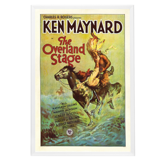 "Overland Stage" (1927) Framed Movie Poster