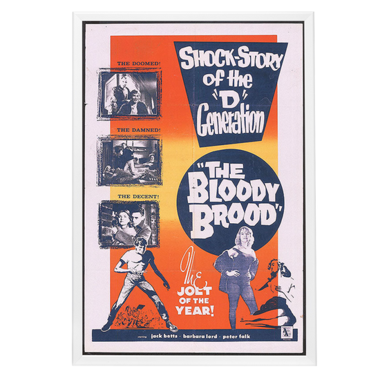 "Bloody Brood" (1959) Framed Movie Poster