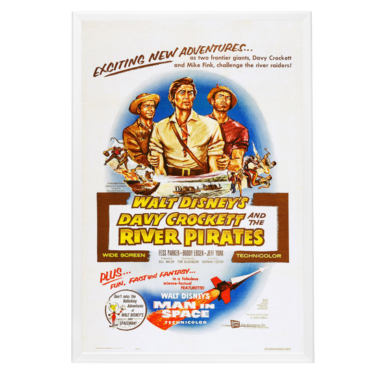 "Davy Crockett and the River Pirates" (1956) Framed Movie Poster