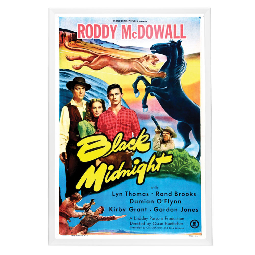 "Black Midnight" (1949) Framed Movie Poster