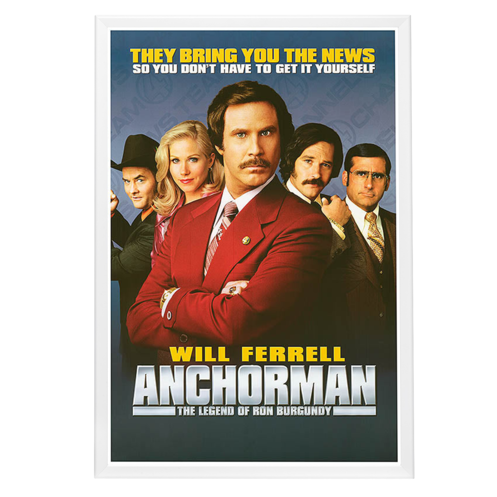 "Anchorman: The Legend Of Ron Burgundy" (2004) Framed Movie Poster