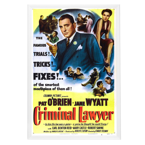 "Criminal Lawyer" (1951) Framed Movie Poster