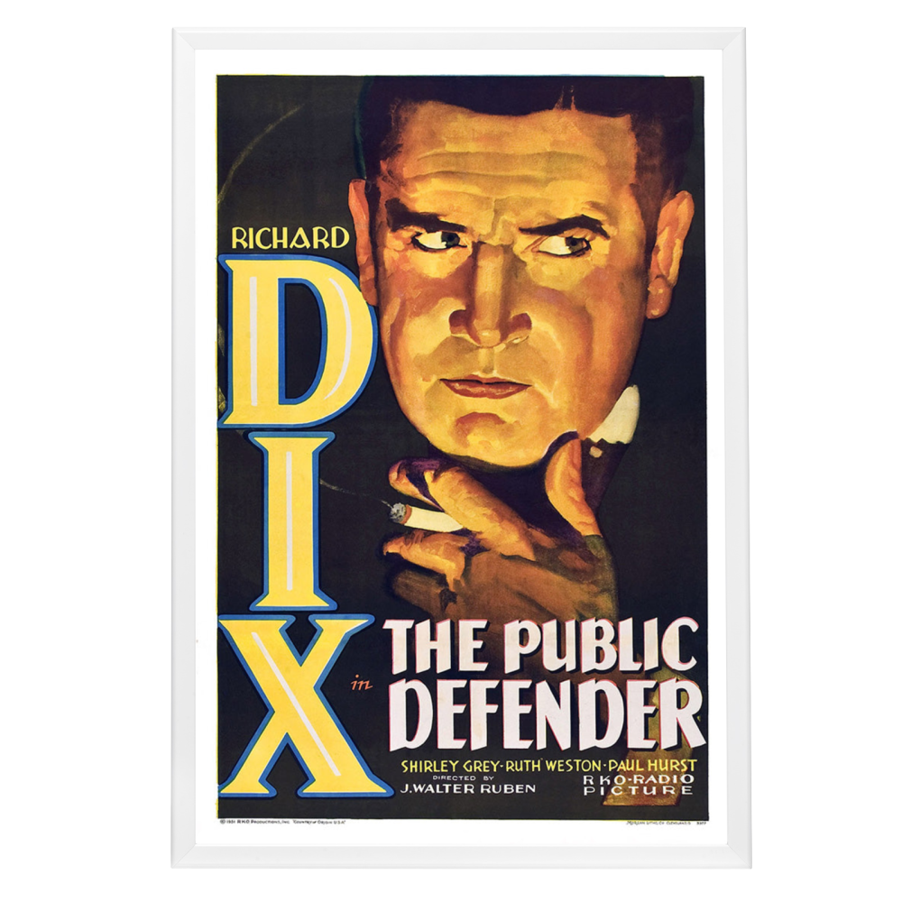 "Public Defender" (1931) Framed Movie Poster