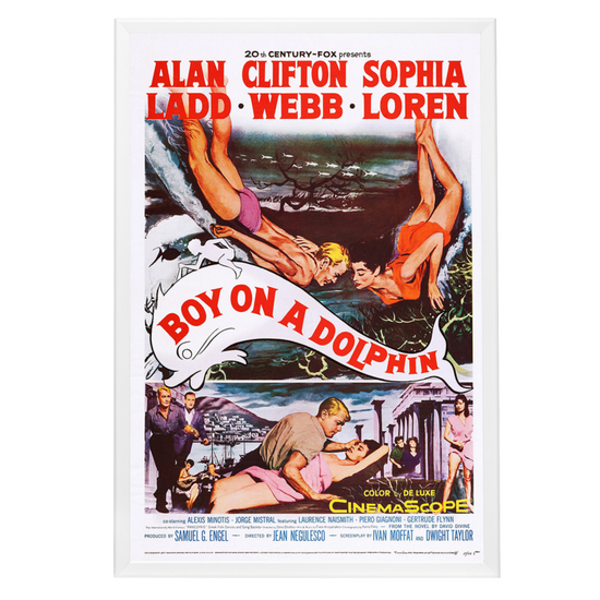 "Boy On A Dolphin" (1957) Framed Movie Poster