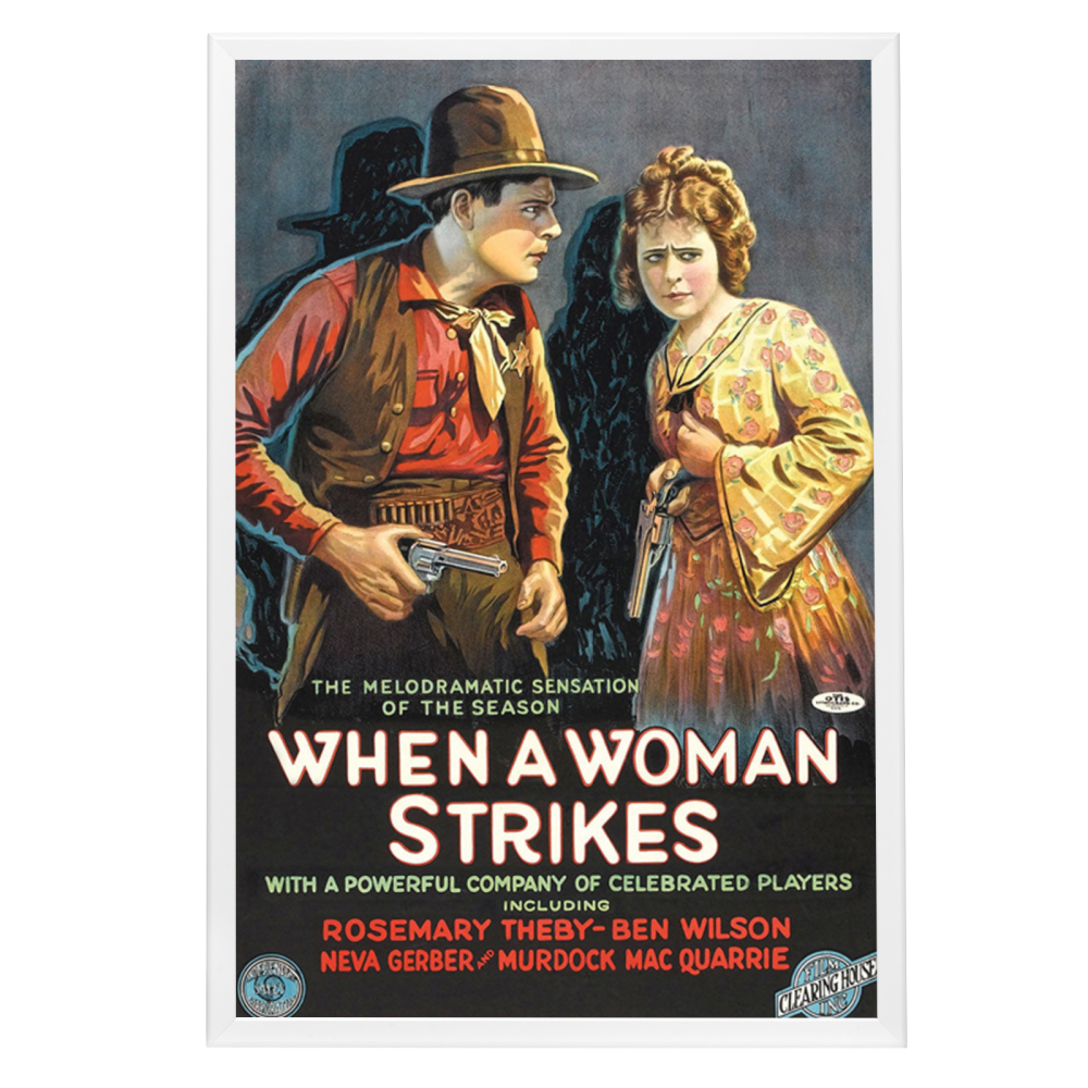 "When A Woman Strikes" (1919) Framed Movie Poster