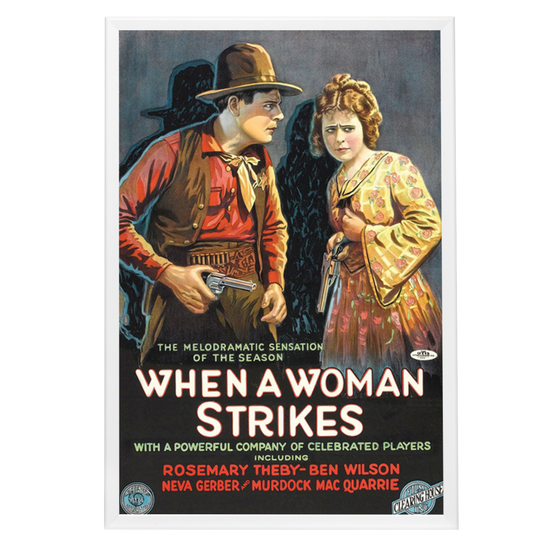 "When A Woman Strikes" (1919) Framed Movie Poster