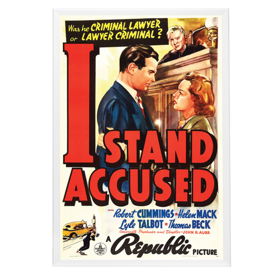 "I Stand Accused" (1938) Framed Movie Poster