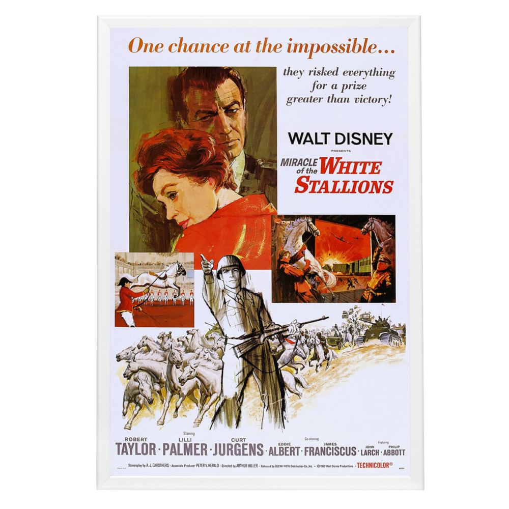 "Miracle Of The White Stallions" (1963) Framed Movie Poster