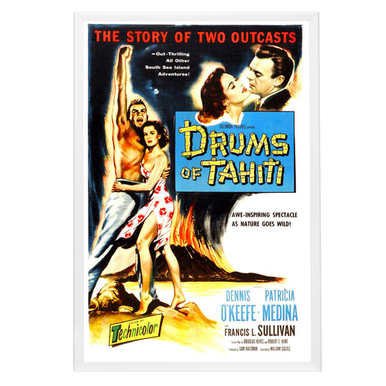 "Drums Of Tahiti" (1954) Framed Movie Poster