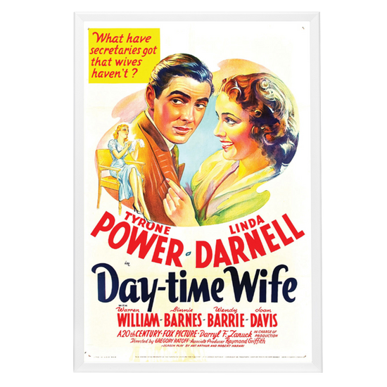 "Day-Time Wife" (1939) Framed Movie Poster