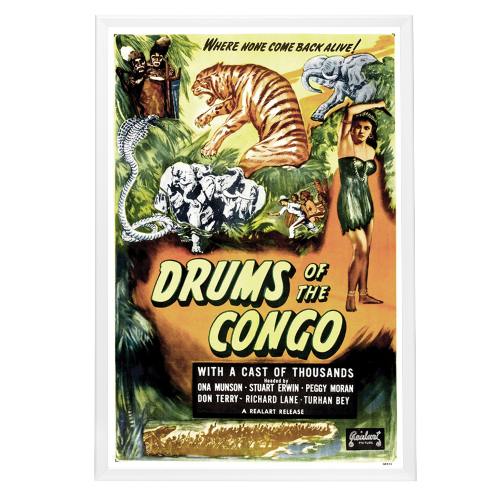 "Drums Of The Congo" (1942) Framed Movie Poster