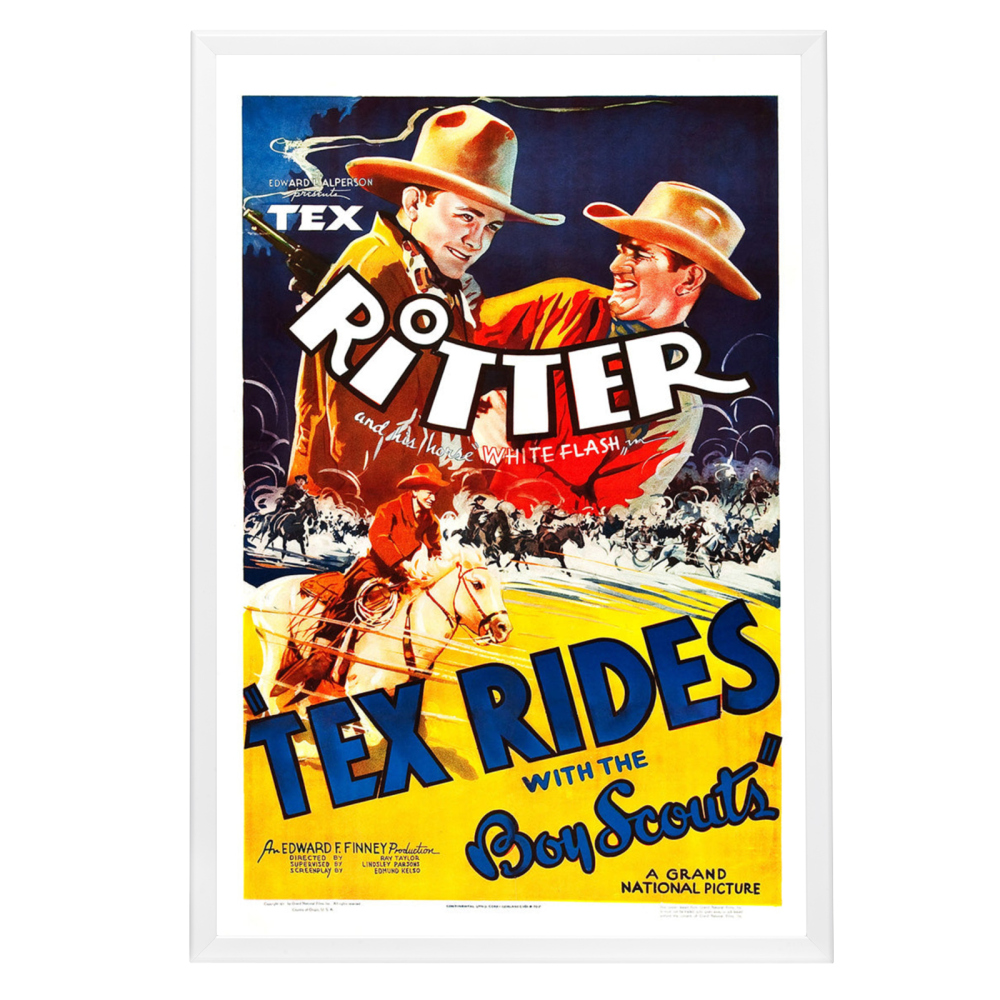 "Tex Rides With The Boy Scouts" (1937) Framed Movie Poster