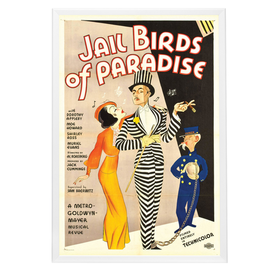 "Jail Birds Of Paradise" (1934) Framed Movie Poster