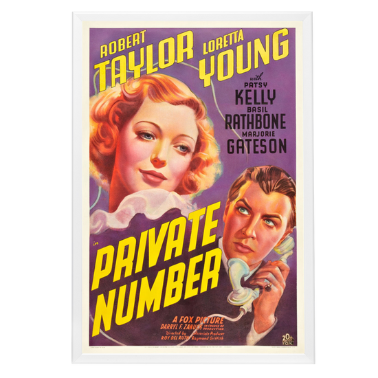 "Private Number" (1936) Framed Movie Poster