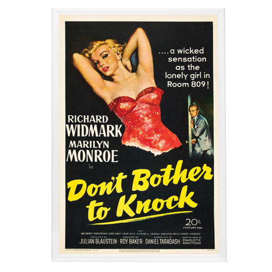 "Don't Bother To Knock" (1952) Framed Movie Poster