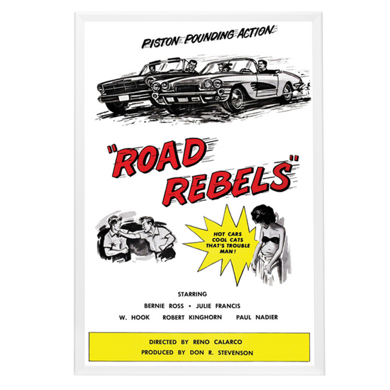 "Road Rebels" (1964) Framed Movie Poster