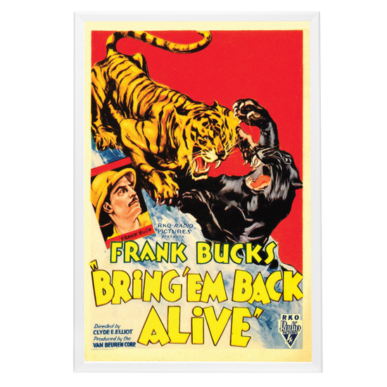 "Bring 'Em Back Alive" (1932) Framed Movie Poster