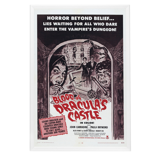 "Blood Of Dracula's Castle" (1969) Framed Movie Poster