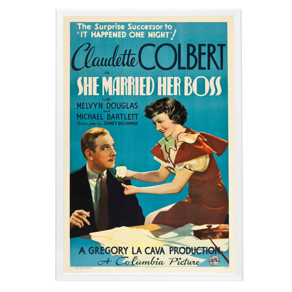 "She Married Her Boss" (1935) Framed Movie Poster