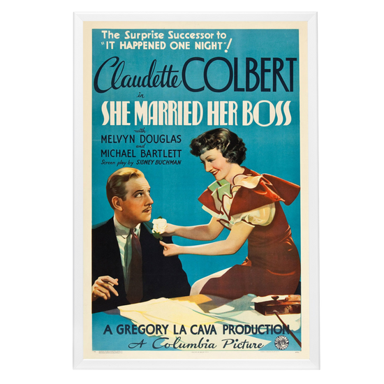 "She Married Her Boss" (1935) Framed Movie Poster