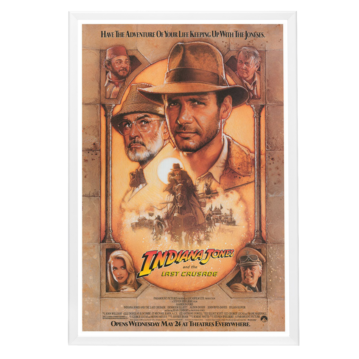 "Indiana Jones And The Last Crusade" (1989) Framed Movie Poster