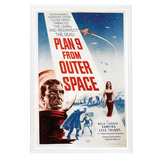 "Plan 9 From Outer Space" (1959) Framed Movie Poster
