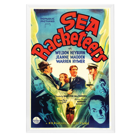 "Sea Racketeers" (1937) Framed Movie Poster