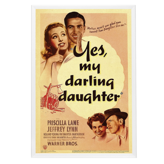 "Yes, My Darling Daughter" (1939) Framed Movie Poster