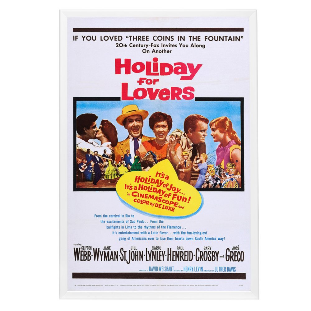 "Holiday For Lovers" (1959) Framed Movie Poster