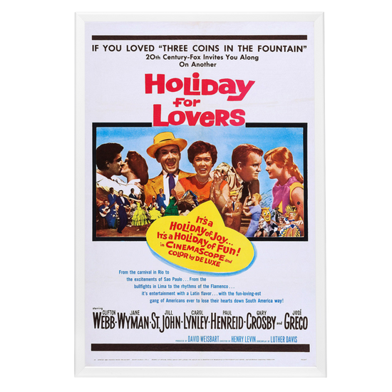 "Holiday For Lovers" (1959) Framed Movie Poster