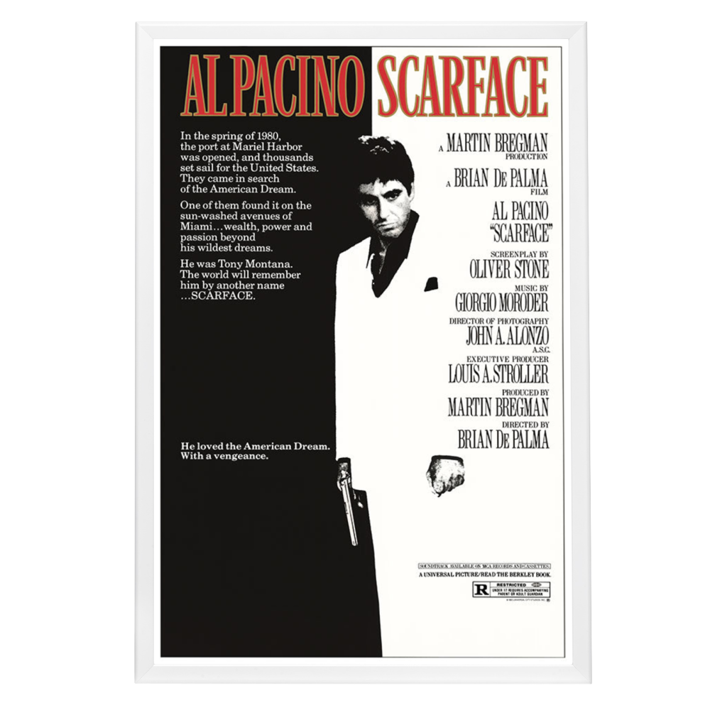 "Scarface" (1983) Framed Movie Poster