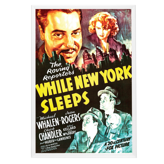 "While New York Sleeps" (1938) Framed Movie Poster