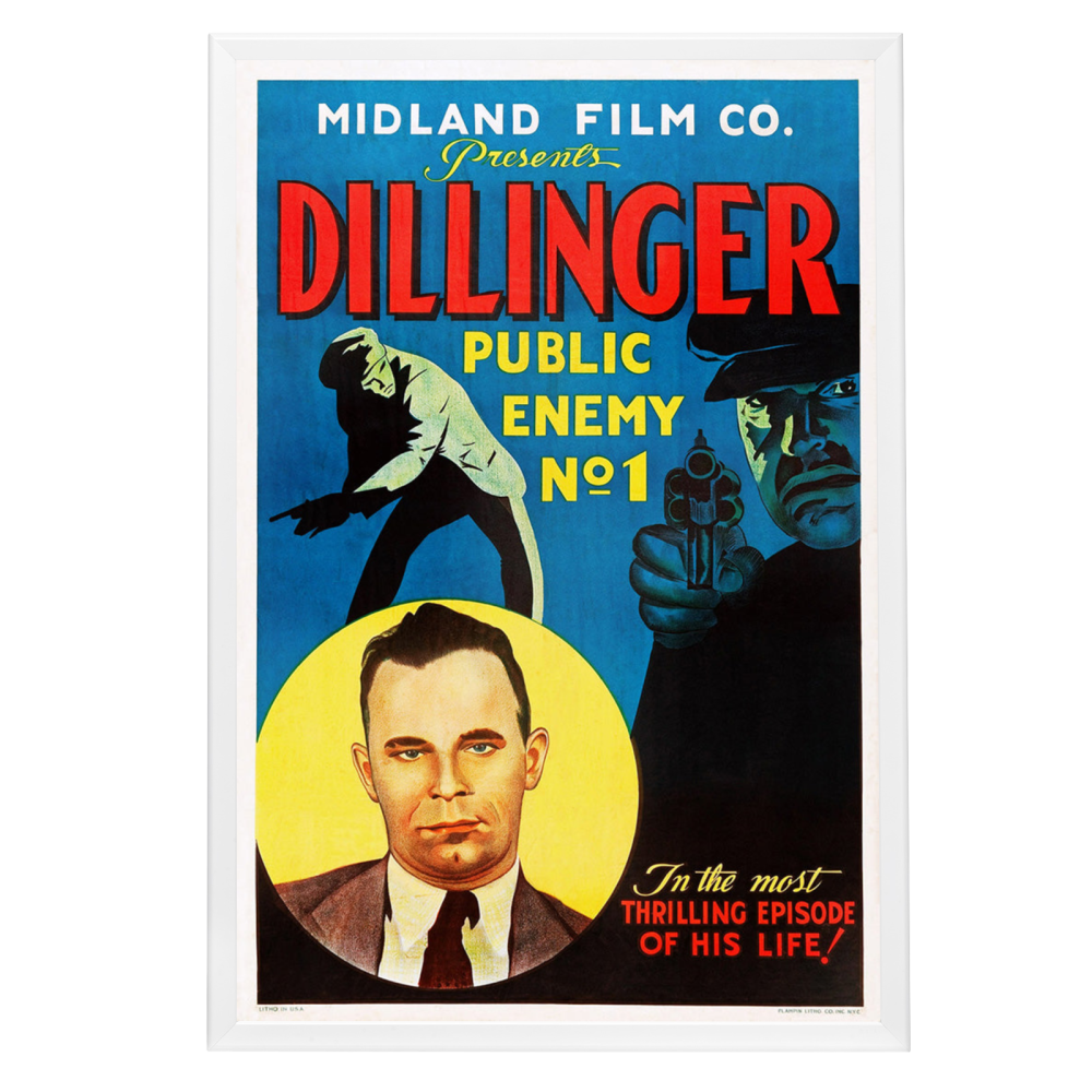 "Dillinger: Public Enemy No. 1" (1934) Framed Movie Poster