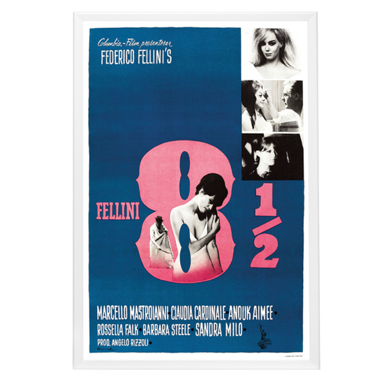 "8 1/2 (Swedish)" (1963) Framed Movie Poster