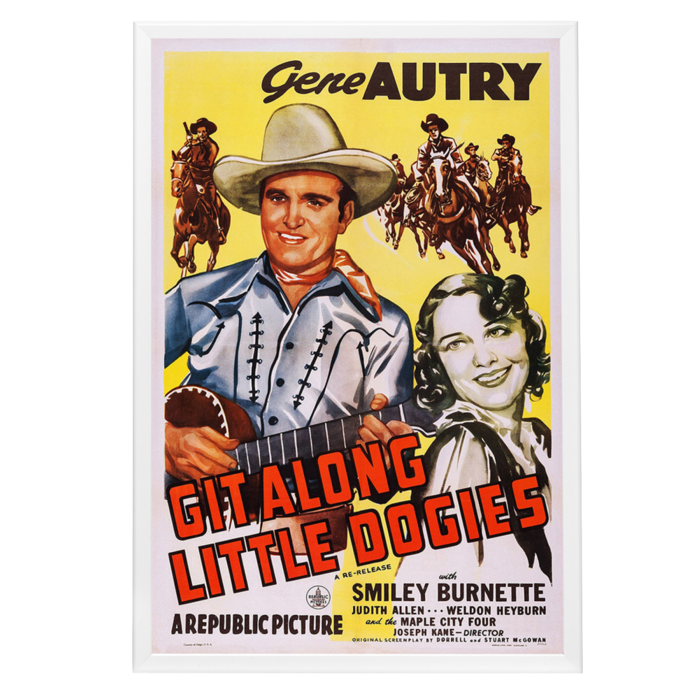 "Git Along Little Doggies" (1937) Framed Movie Poster