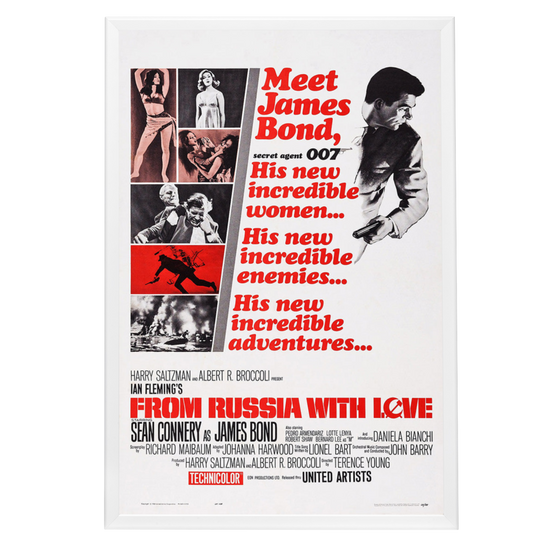 "From Russia With Love" (1963) Framed Movie Poster