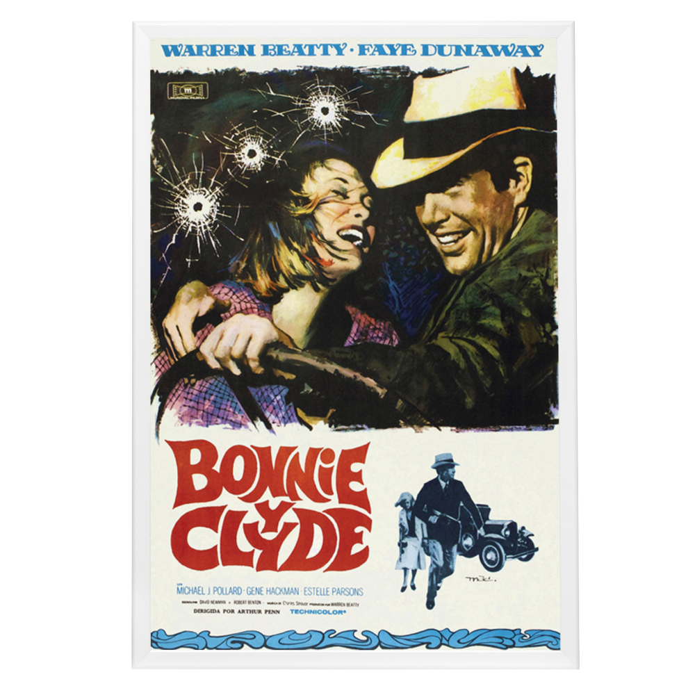 "Bonnie And Clyde" (1967) Framed Movie Poster