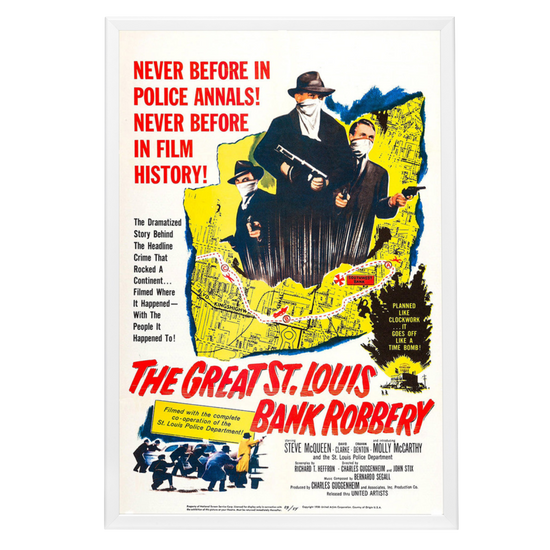 "Great St. Louis Bank Robbery" (1959) Framed Movie Poster