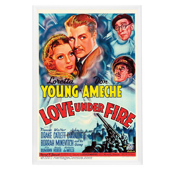 "Love Under Fire" (1937) Framed Movie Poster