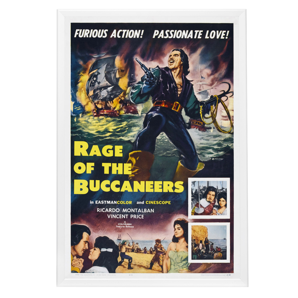 "Rage Of The Buccaneers" (1963) Framed Movie Poster