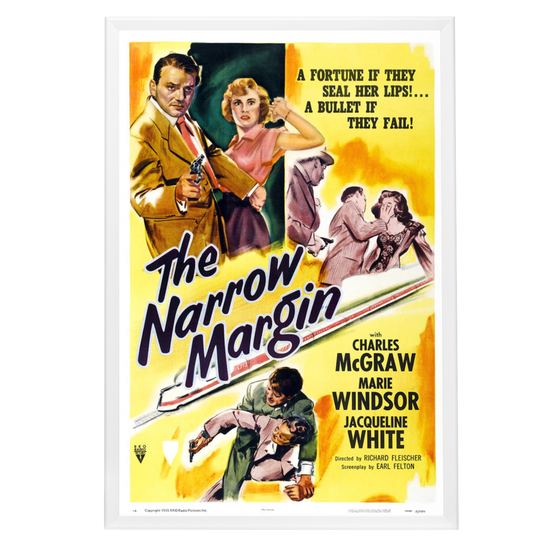 "Narrow Margin" (1952) Framed Movie Poster