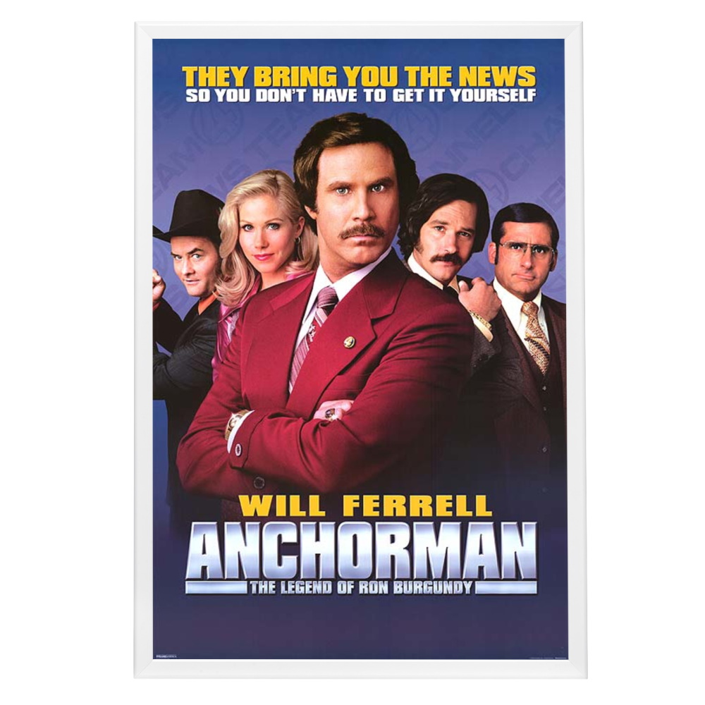 "Anchorman: The Legend of Ron Burgundy" (2004) Framed Movie Poster