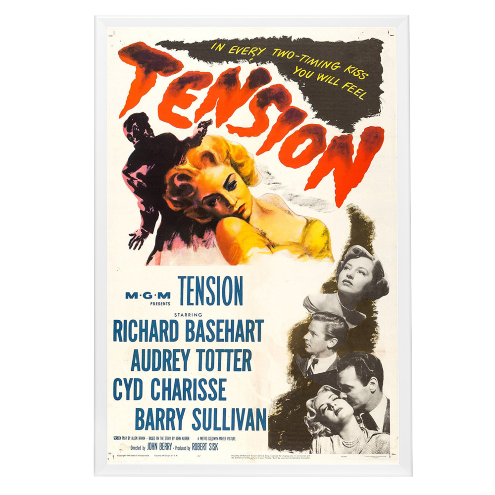 "Tension" (1950) Framed Movie Poster