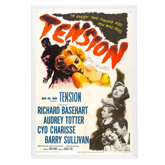 "Tension" (1950) Framed Movie Poster