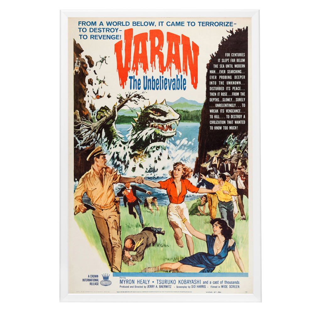 "Varan The Unbelievable" (1962) Framed Movie Poster